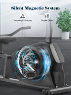 Quiet 8-Level Recumbent Bike