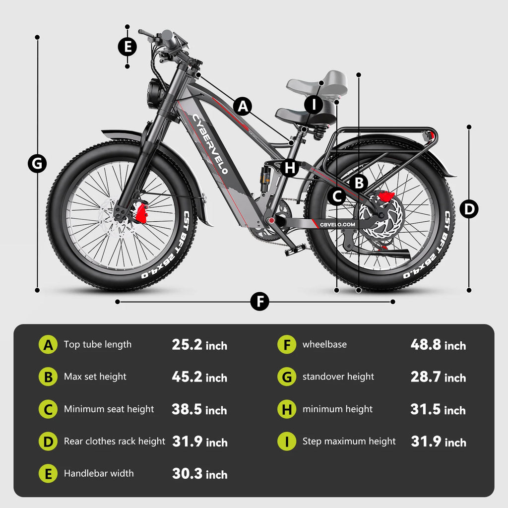 Cybervelo 26" Fat Tire E-Bike