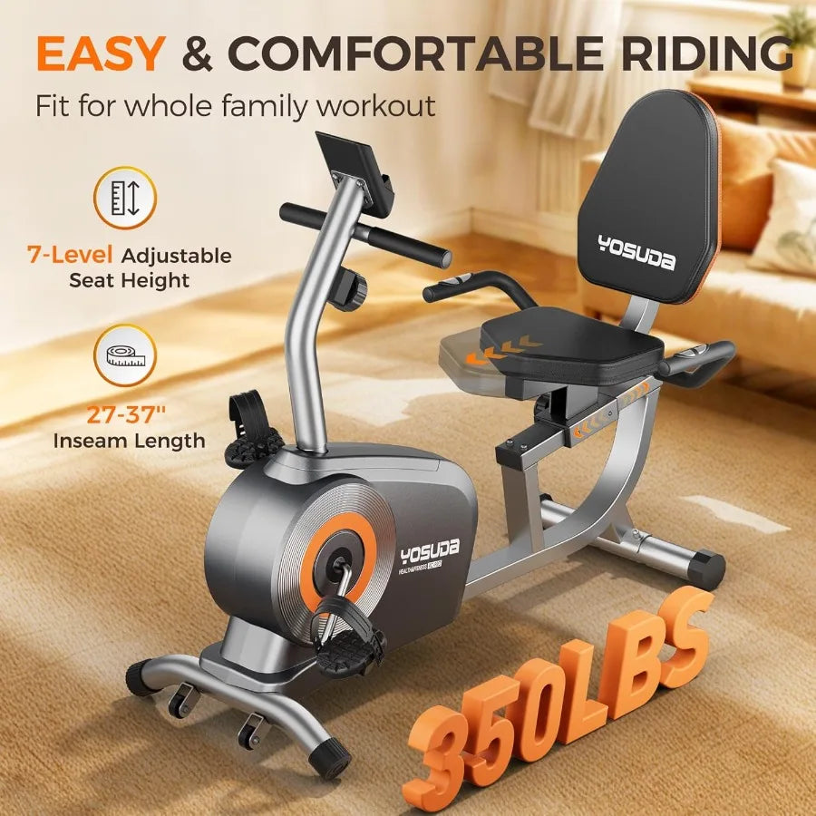 Recumbent Exercise Bike 350LB Capacity