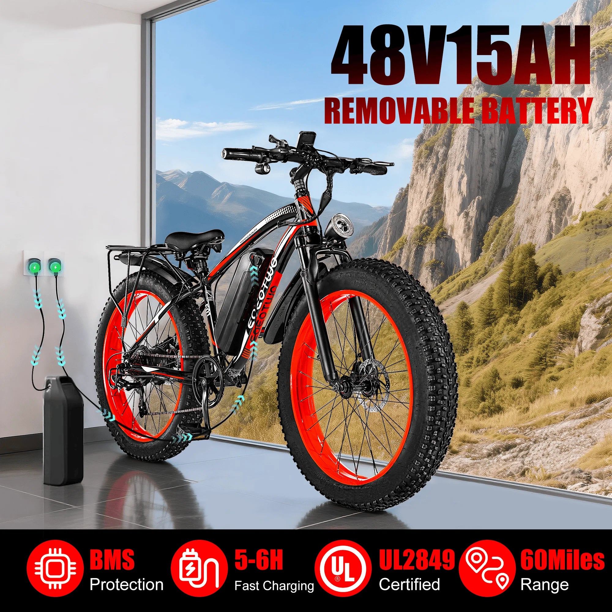 1500W Fat Tire Mountain E-Bike