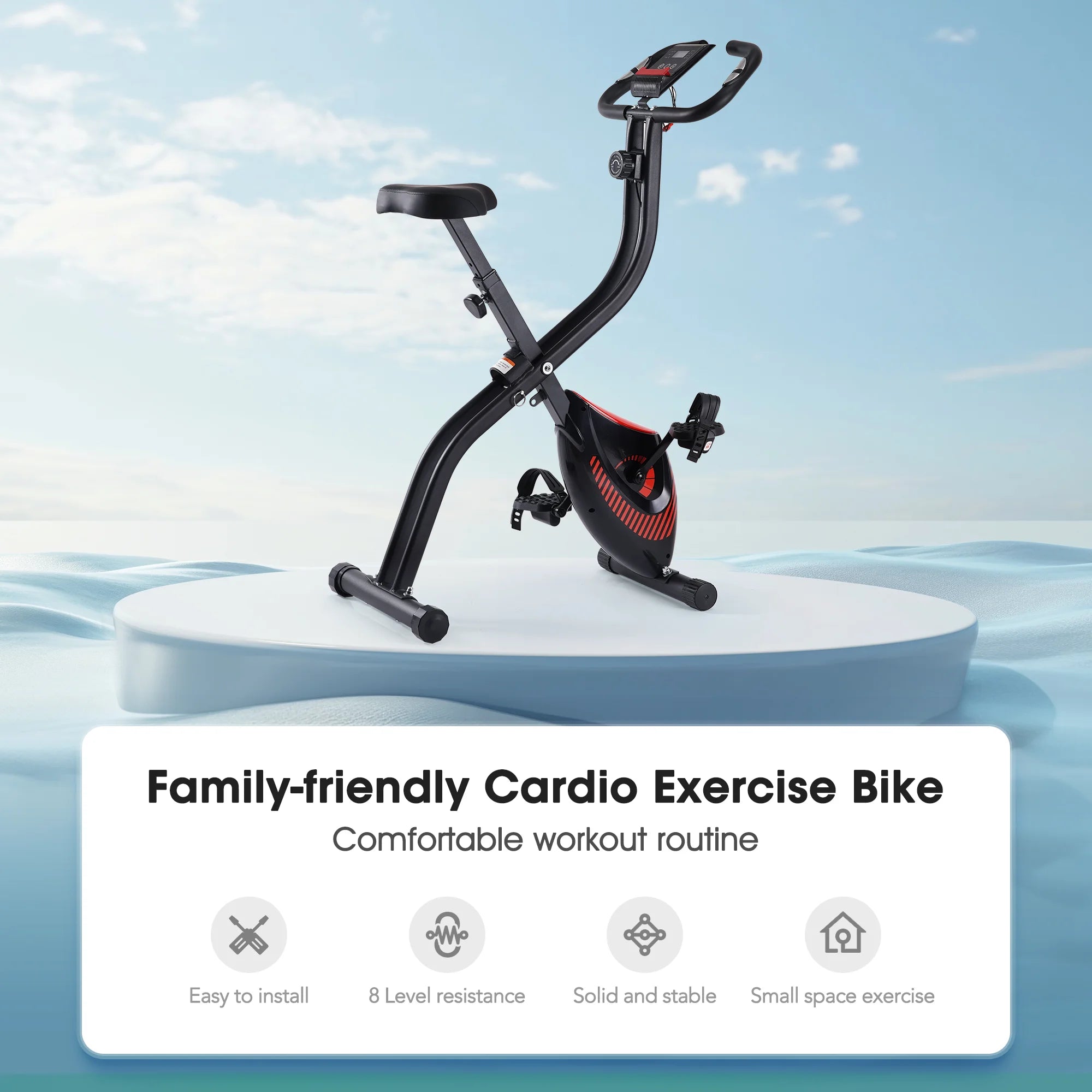 Foldable Recumbent Exercise Bike