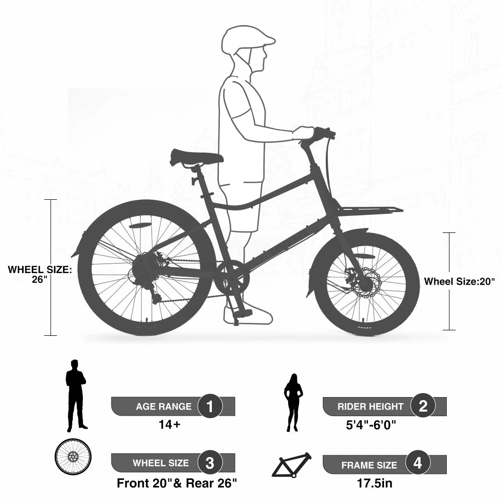 26" 7-Speed Cargo Bike Pro