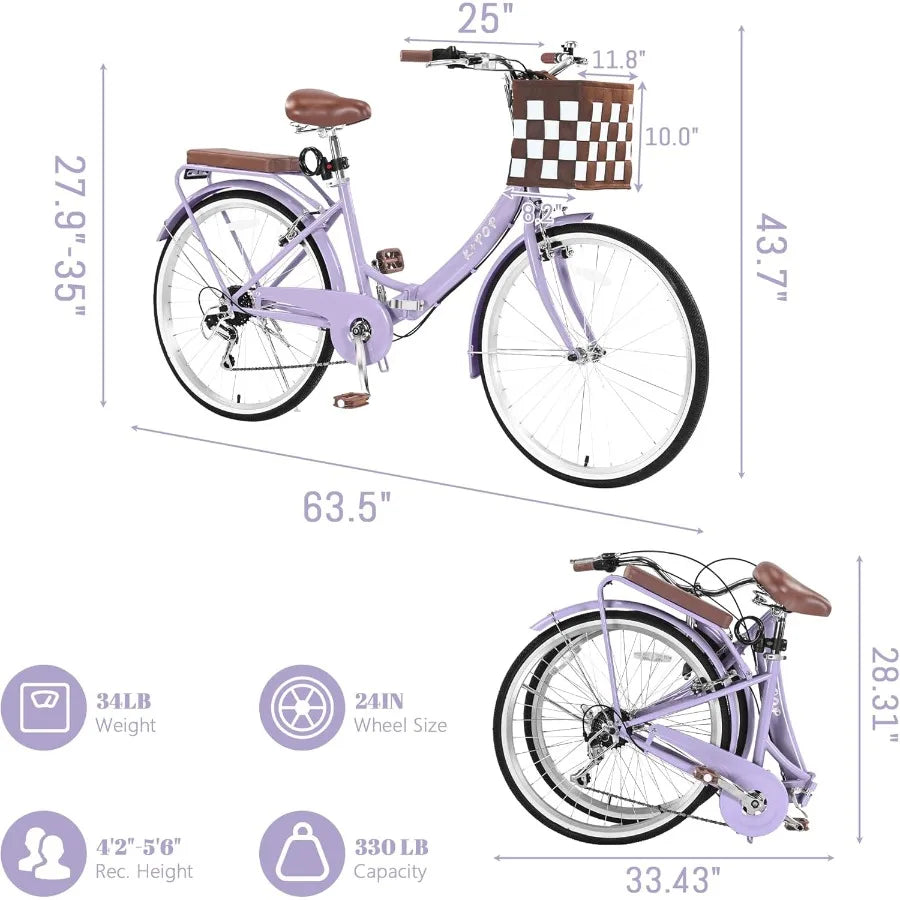 Women's Foldable Cruiser Bike