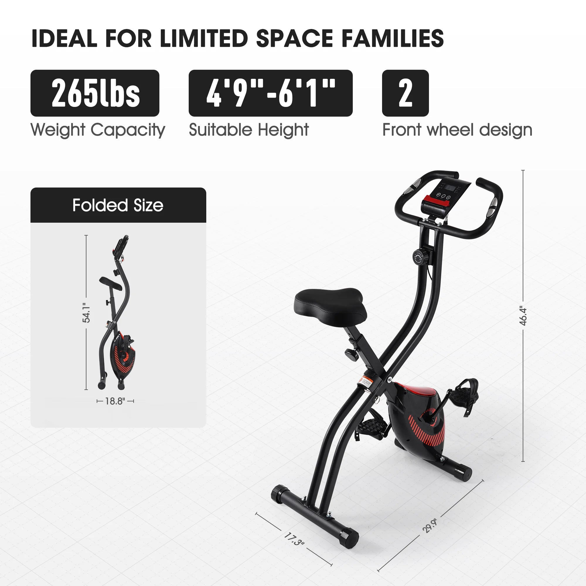 Foldable Recumbent Exercise Bike