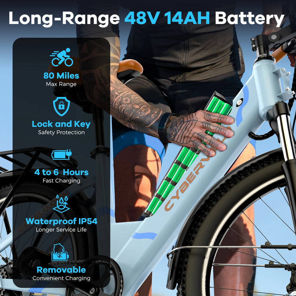 Cybervelo 26" Step-Thru E-Bike