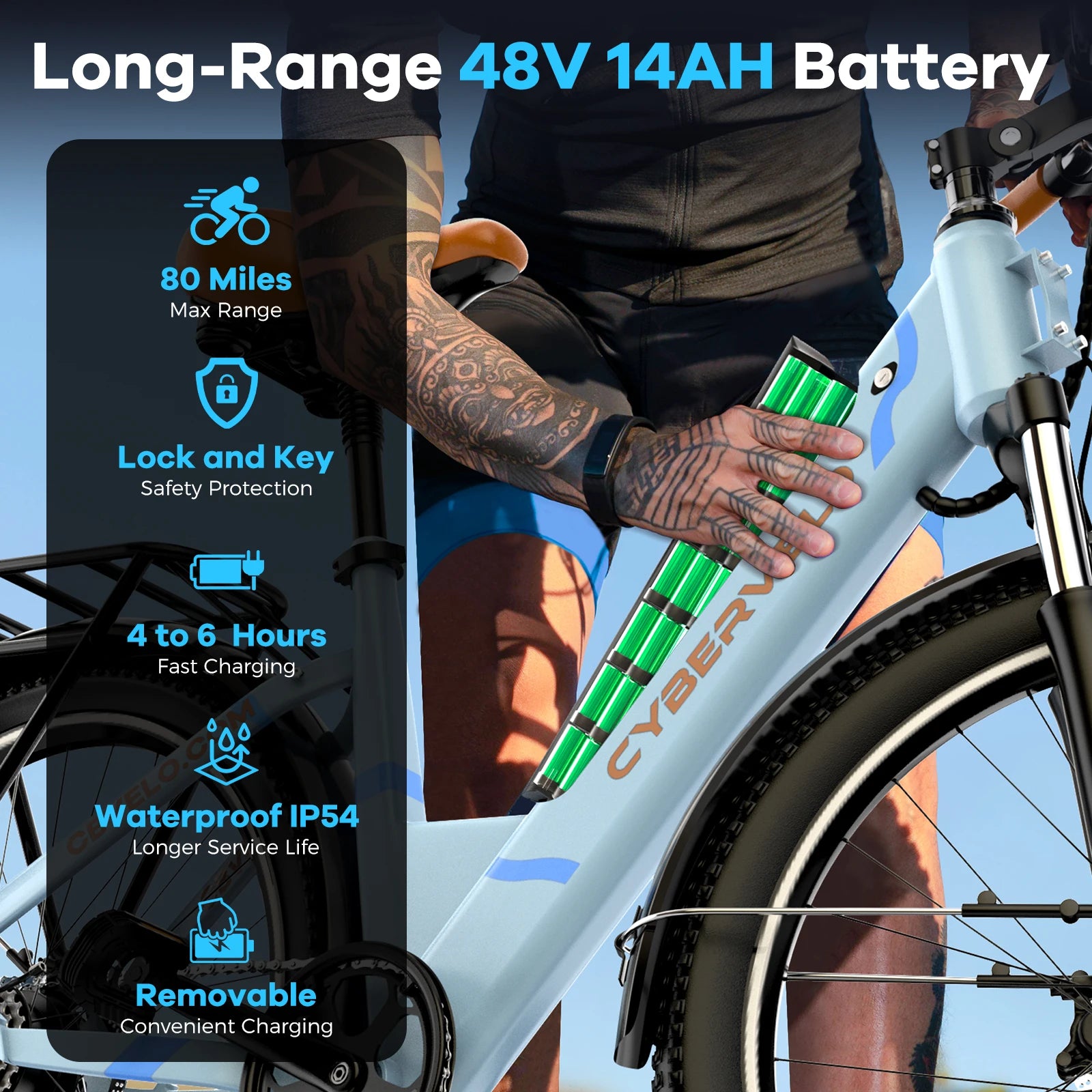 Cybervelo 26" Step-Thru E-Bike