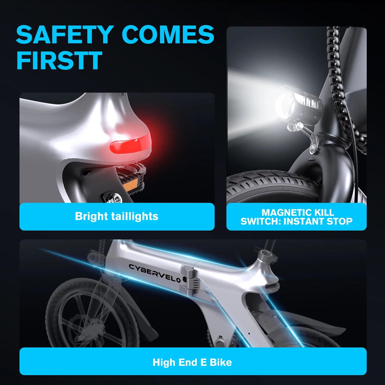 Cybervelo 16" Folding E-Bike