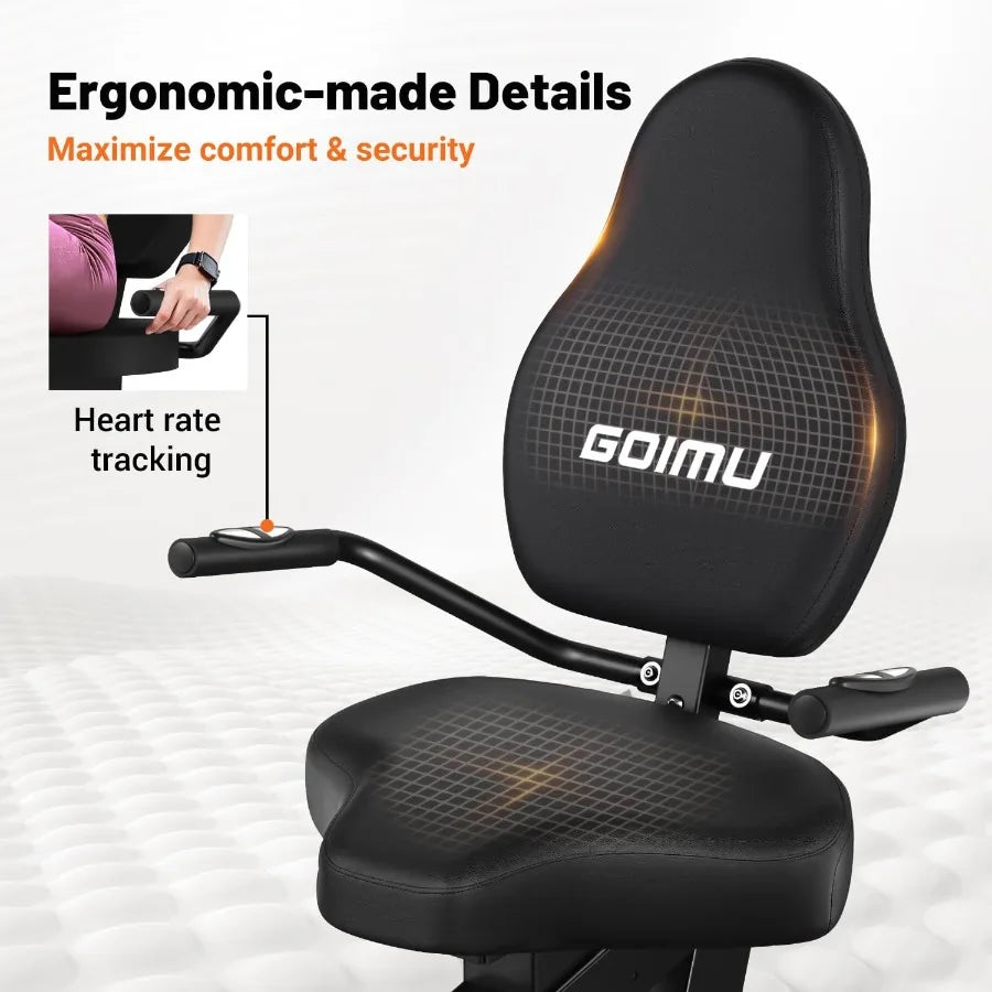 Recumbent Exercise Bike 300LB 8 Levels