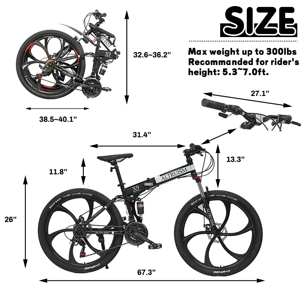 26" Dual Suspension Mountain Bike