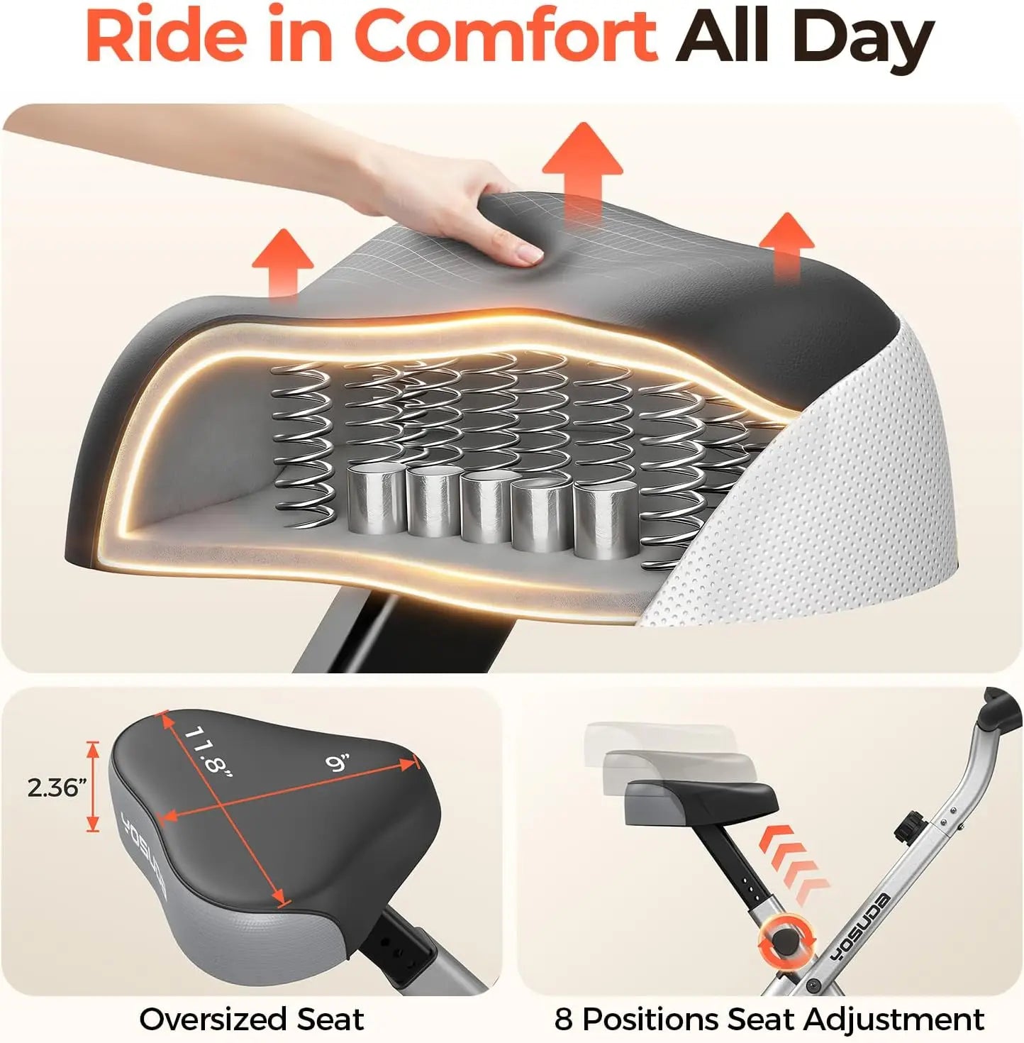 YOSUDA Folding Exercise Bike
