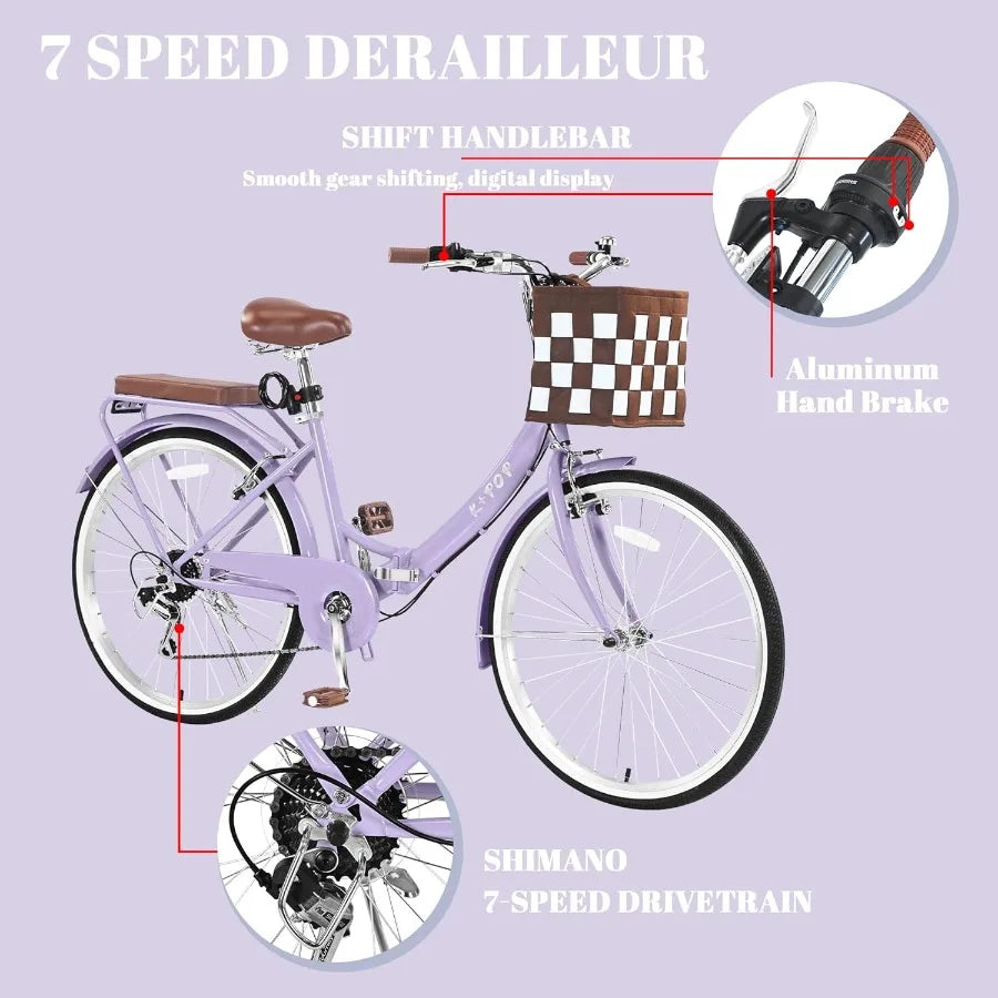 Women's Foldable Cruiser Bike