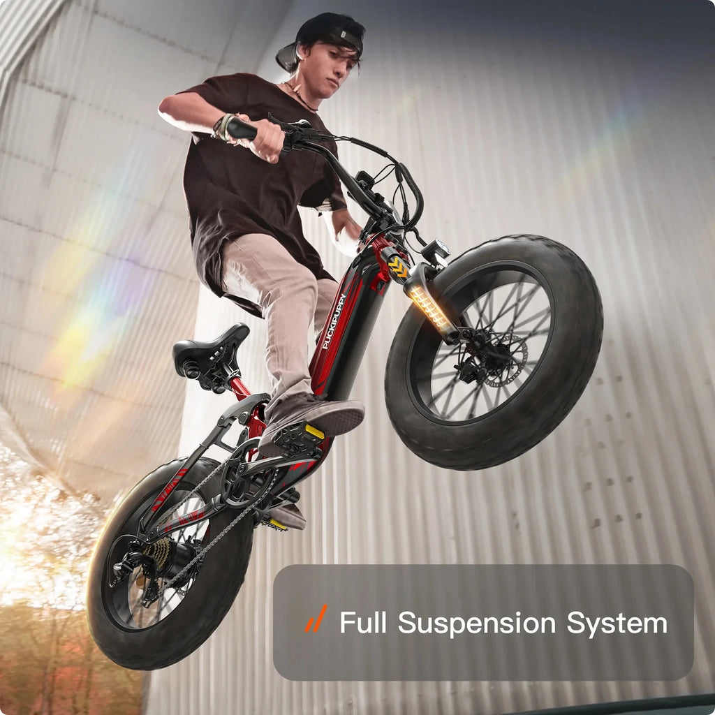 PUCKIPUPPY 20" Fat Tire E-Bike
