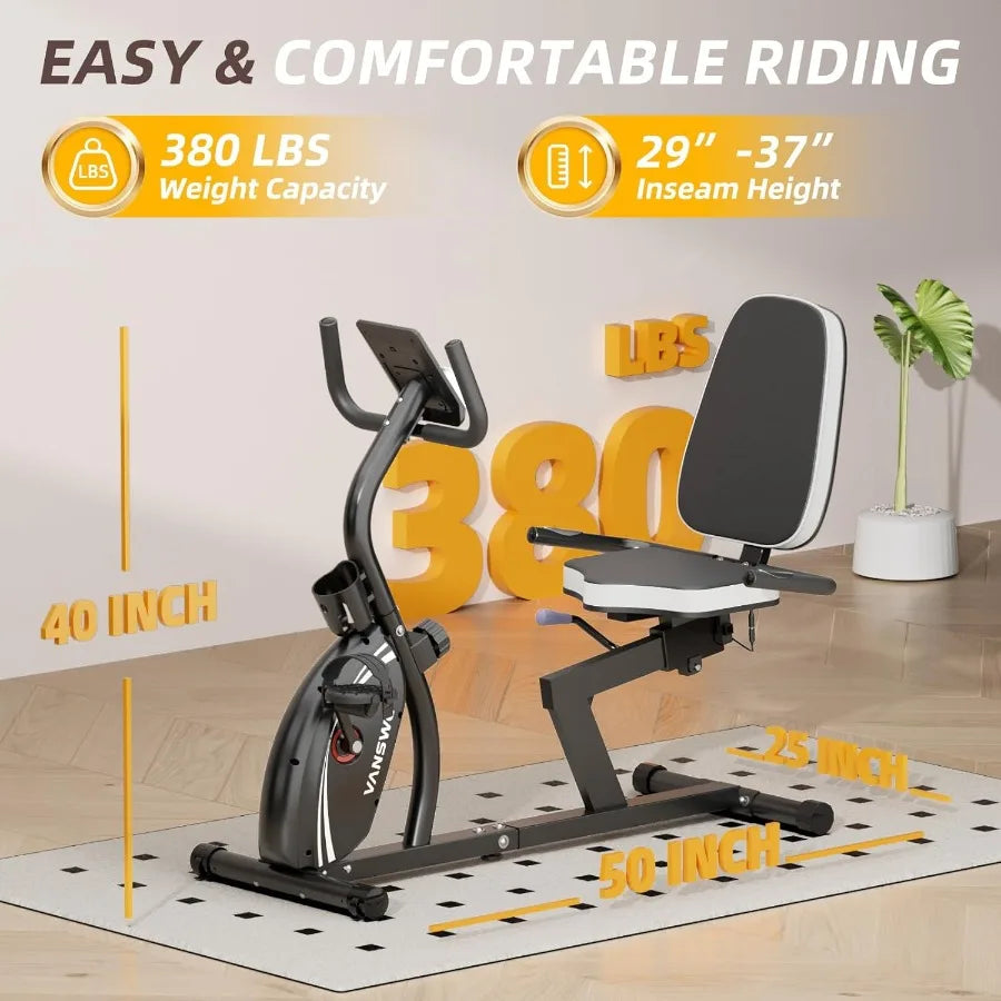 Recumbent Exercise Bike Bluetooth Resistance
