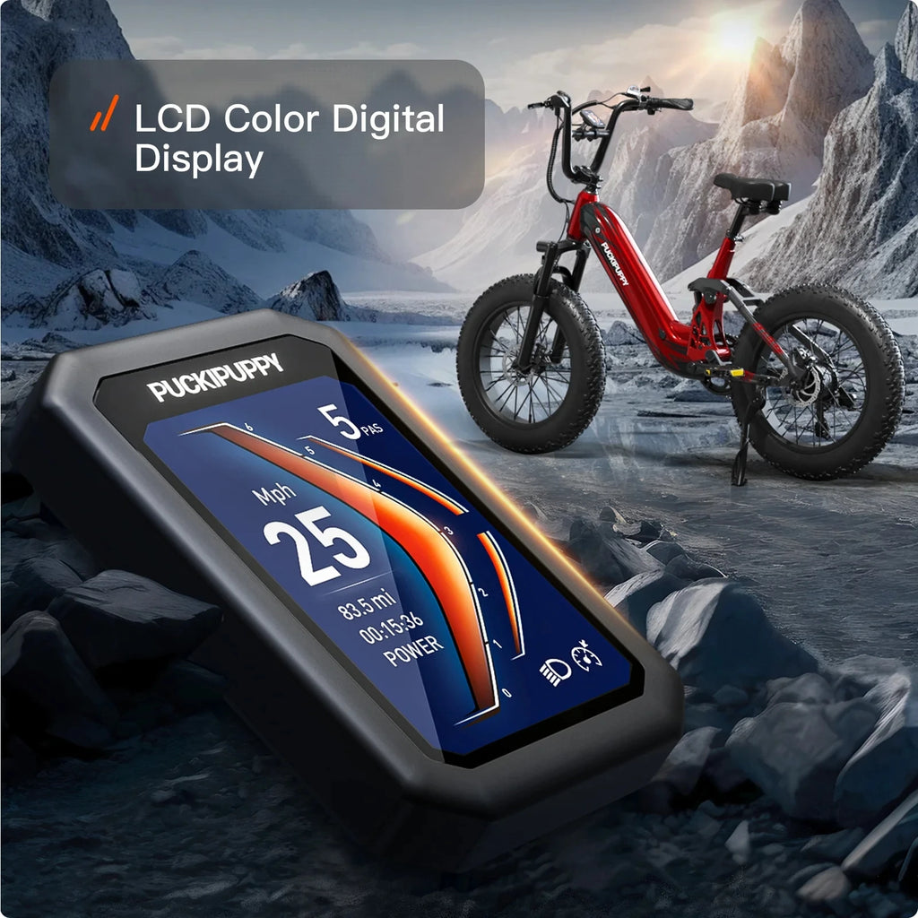 PUCKIPUPPY 20" Fat Tire E-Bike