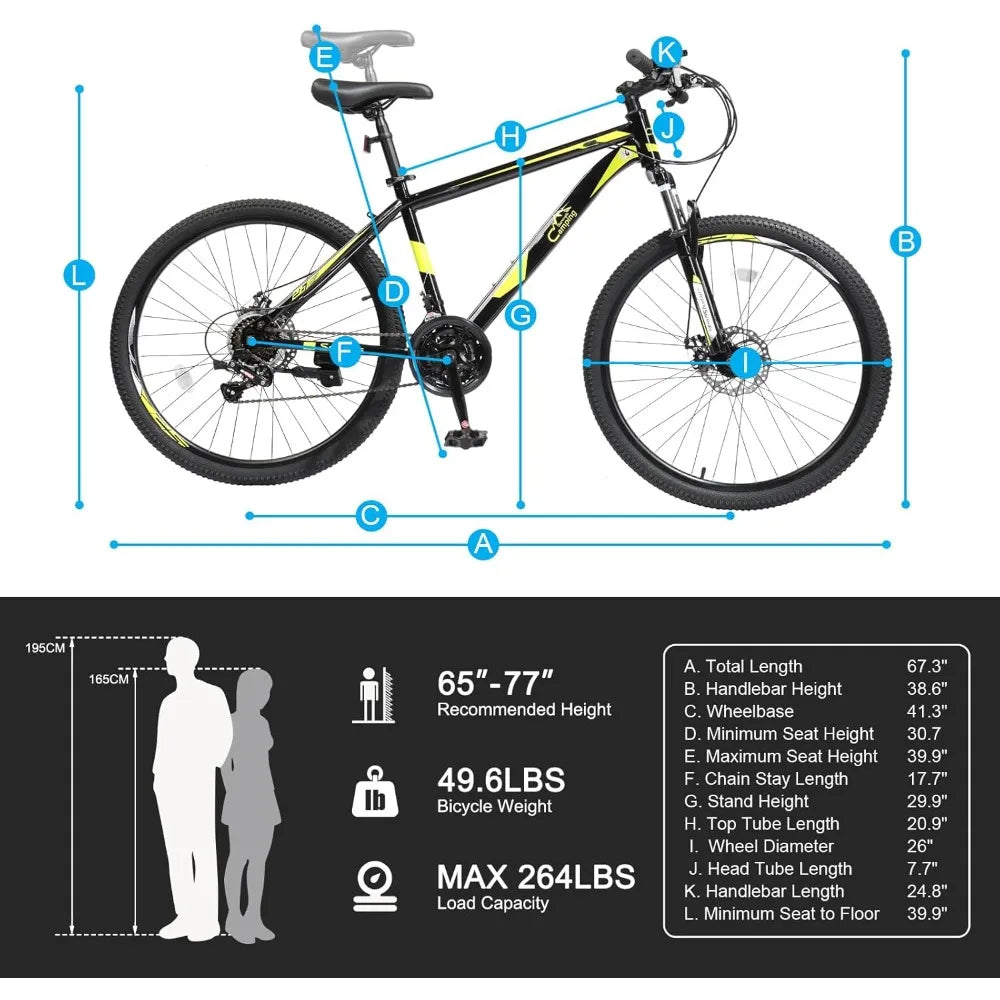 Ktaxon 21-Speed Mountain Bike
